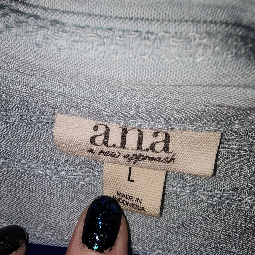 Baby Blue Button Up - Picture 2 of 3